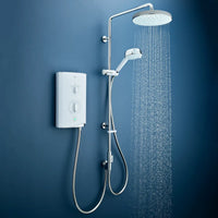 Mira Sport Manual Dual Electric Shower - White/Chrome