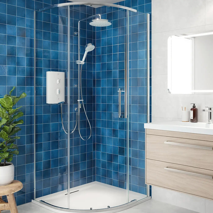 Mira Sport Manual Dual Electric Shower - White/Chrome