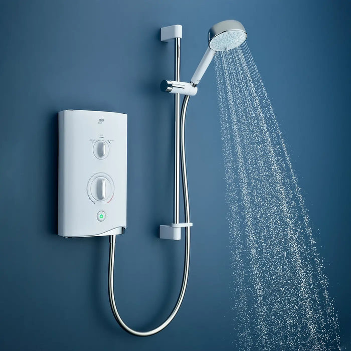 Mira Sport Manual Electric Shower - White/Chrome
