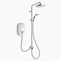 Mira Vigour Thermostatic Dual Power Shower - White/Chrome