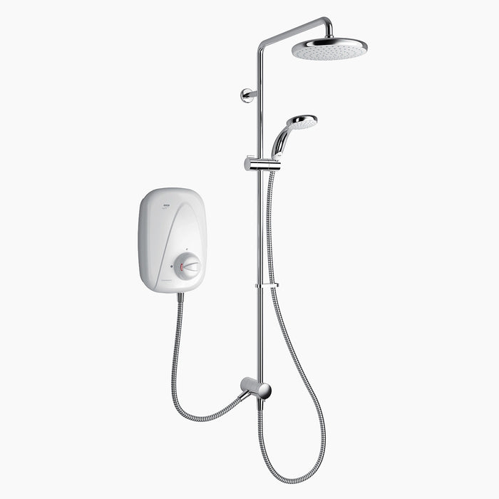 Mira Vigour Thermostatic Dual Power Shower - White/Chrome