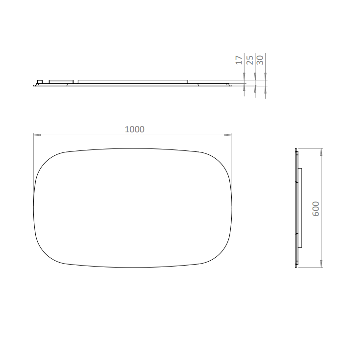 Crosswater Artist Back Lit LED Mirror - 600mm x 1000mm