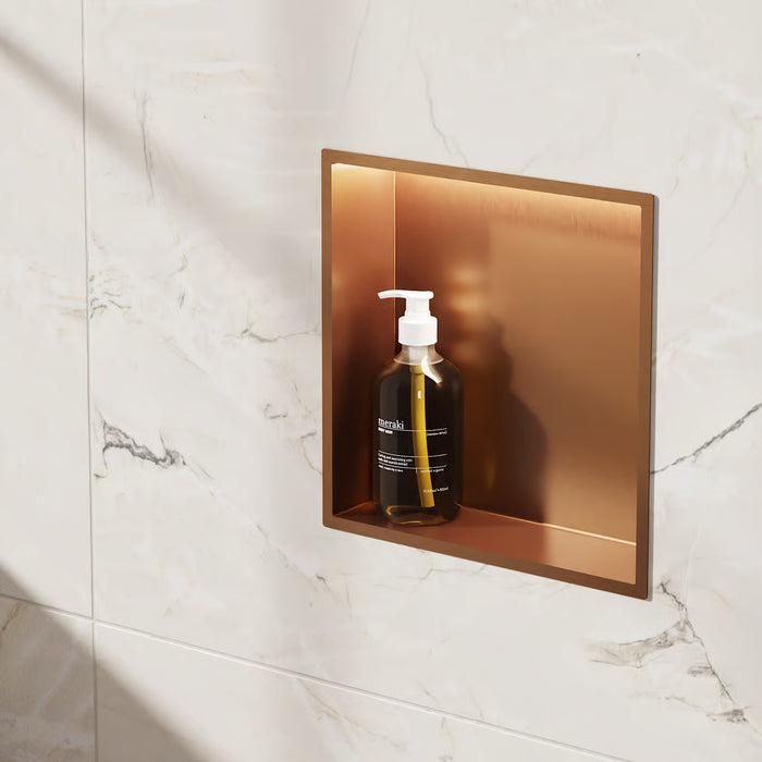 Crosswater Square Shower Niche with LED Light Strip - 305mm x 305mm