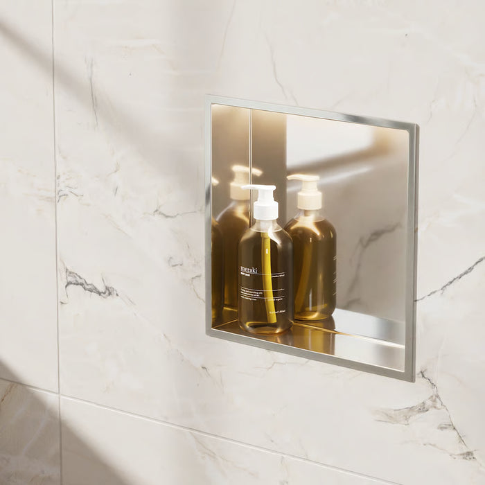 Crosswater Square Shower Niche with LED Light Strip - 305mm x 305mm