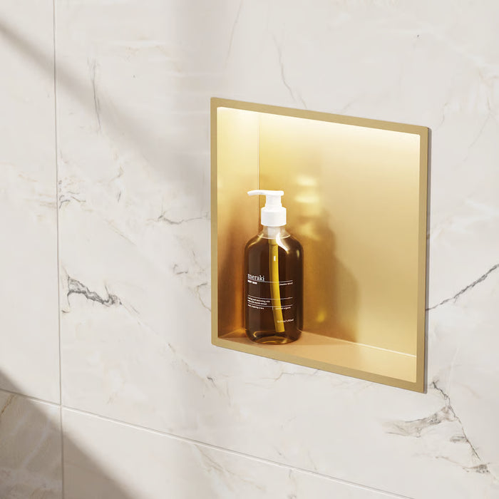 Crosswater Square Shower Niche with LED Light Strip - 305mm x 305mm