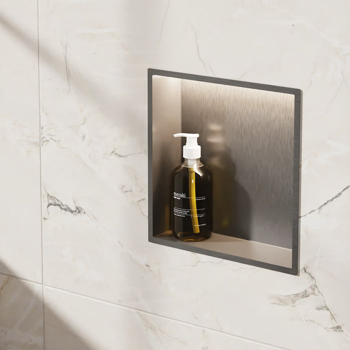 Crosswater Square Shower Niche with LED Light Strip - 305mm x 305mm