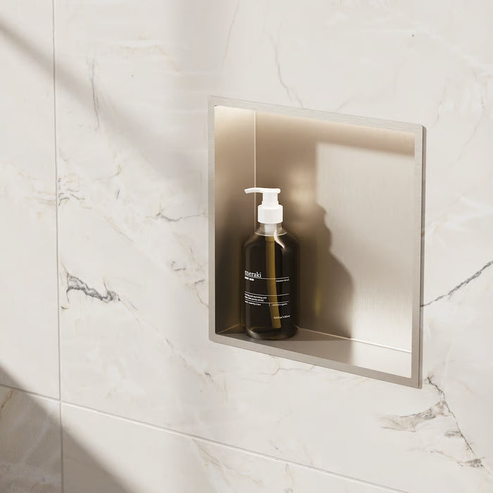 Crosswater Square Shower Niche with LED Light Strip - 305mm x 305mm