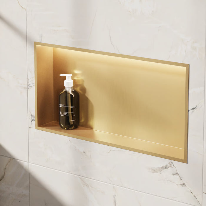 Crosswater Rectangular Shower Niche with LED Light Strip - 610mm x 305mm
