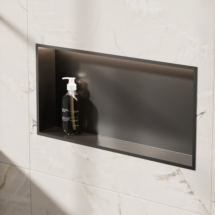 Crosswater Rectangular Shower Niche with LED Light Strip - 610mm x 305mm