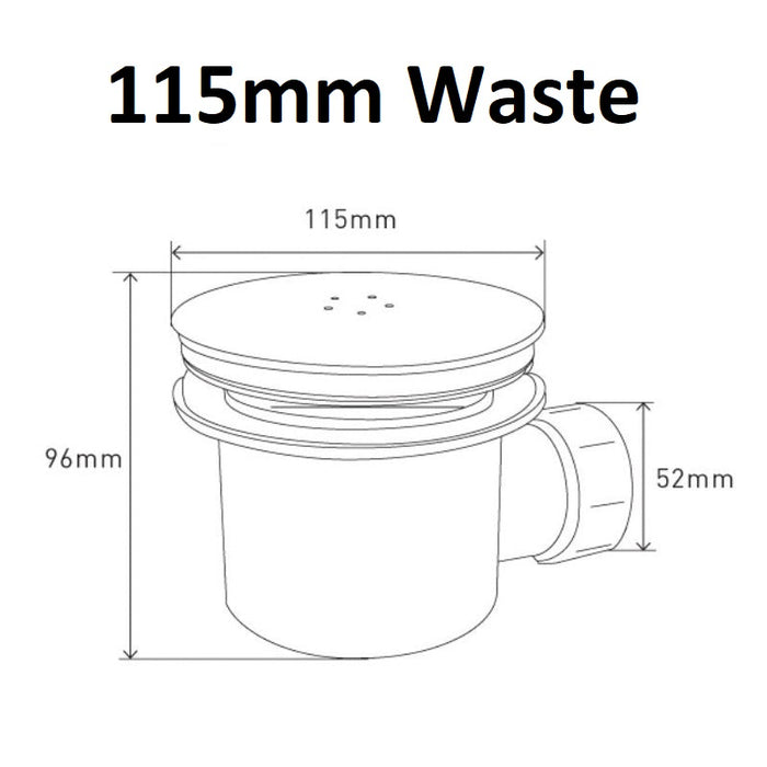 Niko Fluidmaster Easi-Clean Shower Parts Tray Waste - White