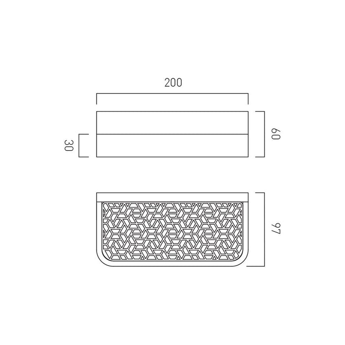 Vado Omika Shelf With Geometric Insert - Chrome