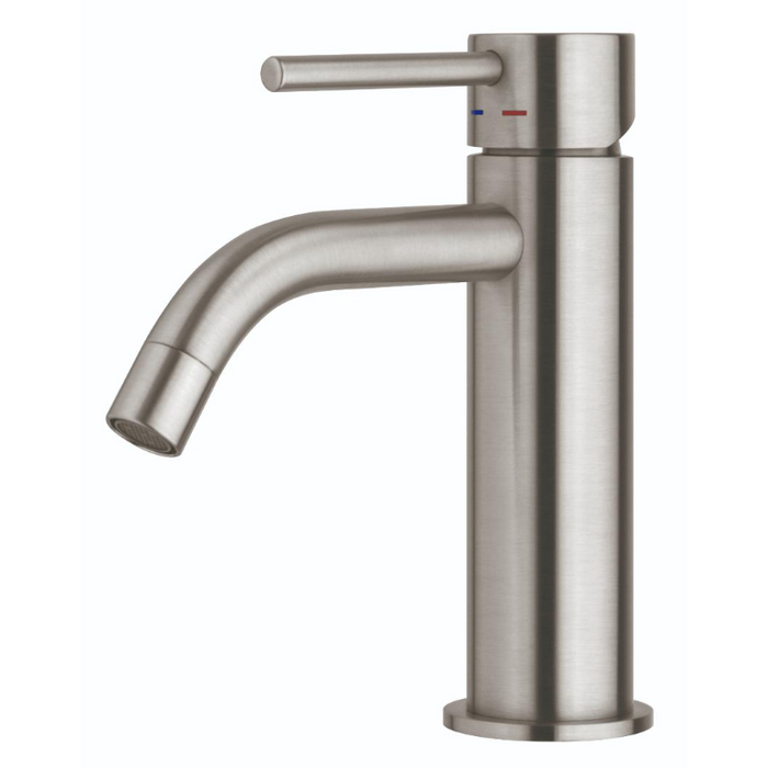 Paffoni Light Basin Mixer Tap - Stainless Steel