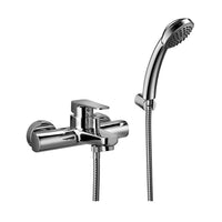 Paffoni Sly Bath Shower Mixer Tap With Kit - Chrome