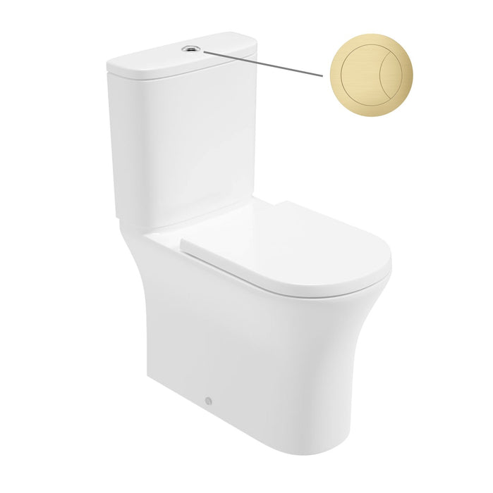 Sonas Pena Rimless Fully Shrouded Comfort Height Close Coupled Toilet With Seat & Cistern