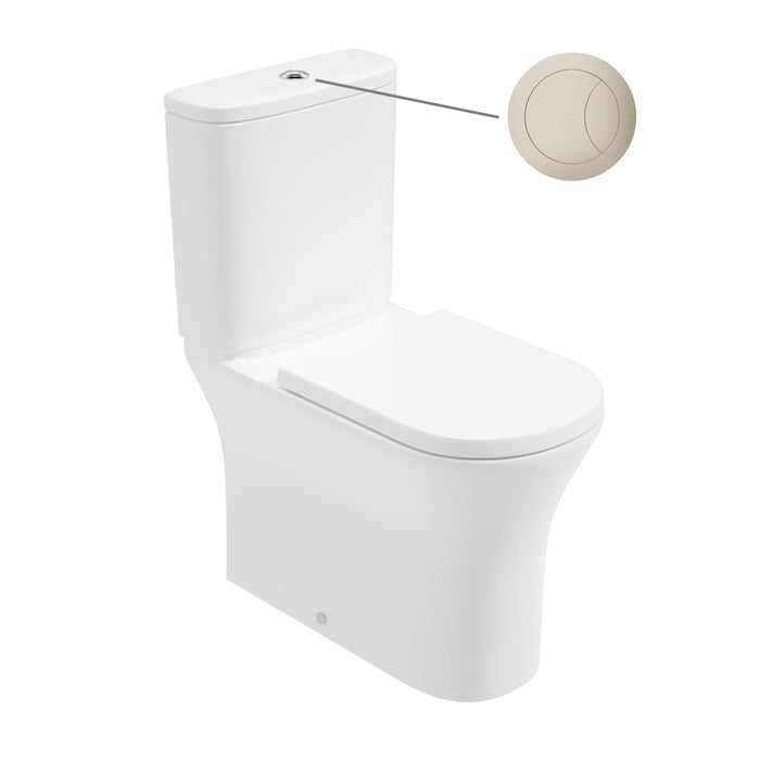 Sonas Pena Rimless Fully Shrouded Comfort Height Close Coupled Toilet With Seat & Cistern