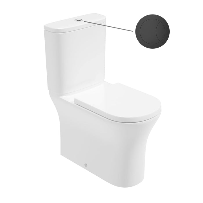 Sonas Pena Rimless Fully Shrouded Comfort Height Close Coupled Toilet With Seat & Cistern