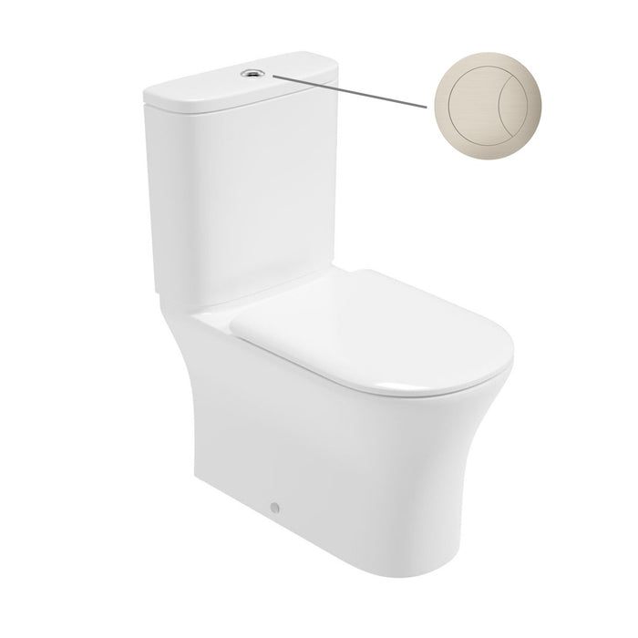 Sonas Pena Rimless Fully Shrouded Comfort Height Close Coupled Toilet With Seat & Cistern