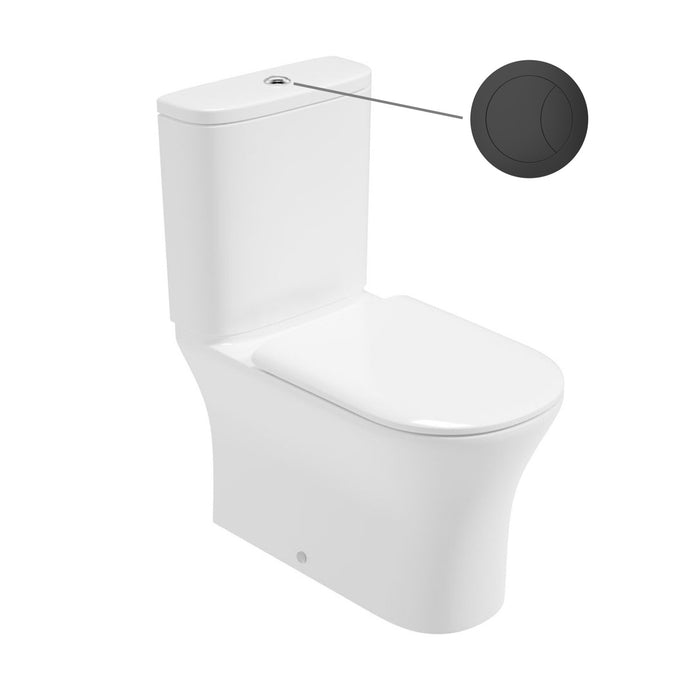 Sonas Pena Rimless Fully Shrouded Comfort Height Close Coupled Toilet With Seat & Cistern