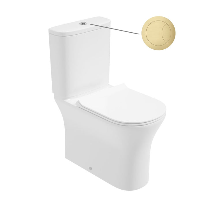 Sonas Pena Rimless Fully Shrouded Comfort Height Close Coupled Toilet With Seat & Cistern
