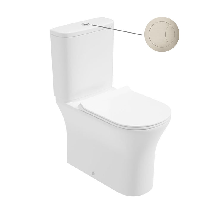 Sonas Pena Rimless Fully Shrouded Comfort Height Close Coupled Toilet With Seat & Cistern