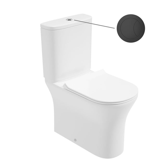 Sonas Pena Rimless Fully Shrouded Comfort Height Close Coupled Toilet With Seat & Cistern