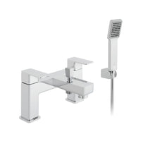 Vado Phase Deck Mounted Bath Shower Mixer Tap With Shower Kit - Chrome