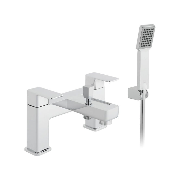 Vado Phase Deck Mounted Bath Shower Mixer Tap With Shower Kit - Chrome