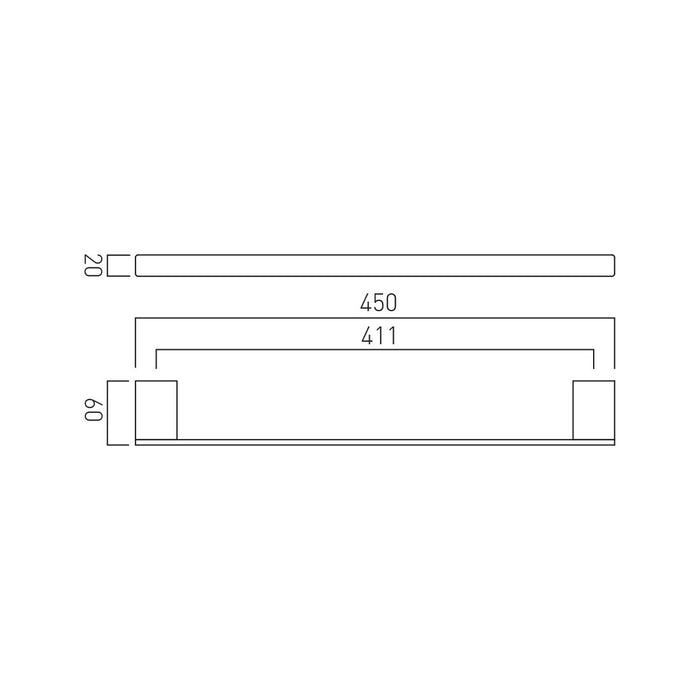 Vado Phase Towel Rail - Chrome