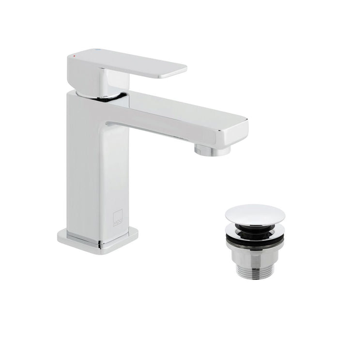 Vado Phase Mini Mono Basin Mixer Tap With Universal Waste - Chrome