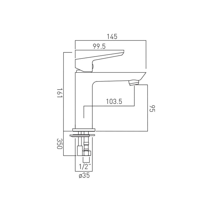 Vado Photon Mini Mono Basin Mixer Tap Excluding Waste - Chrome