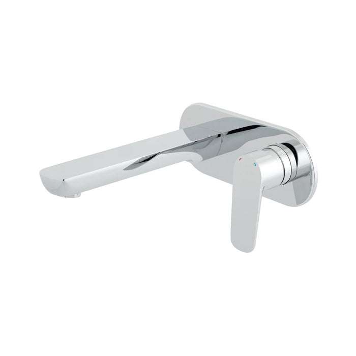 Vado Photon Wall Mounted 2-Hole Basin Mixer Tap With Oval Back Plate - Chrome