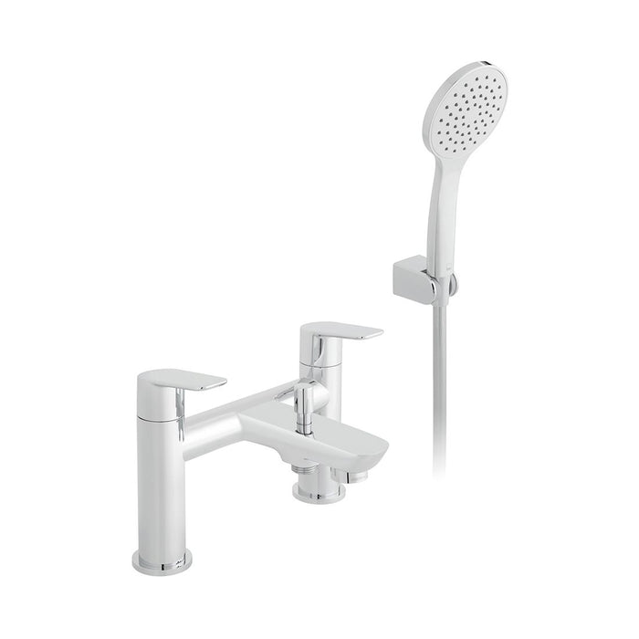 Vado Photon Deck Mounted Bath Shower Mixer Tap With Shower Kit - Chrome