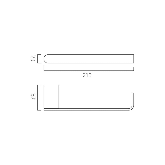 Vado Photon Small Towel Bar - Chrome