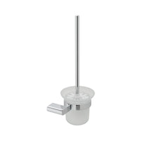 Vado Photon Toilet Brush And Frosted Glass Holder - Chrome