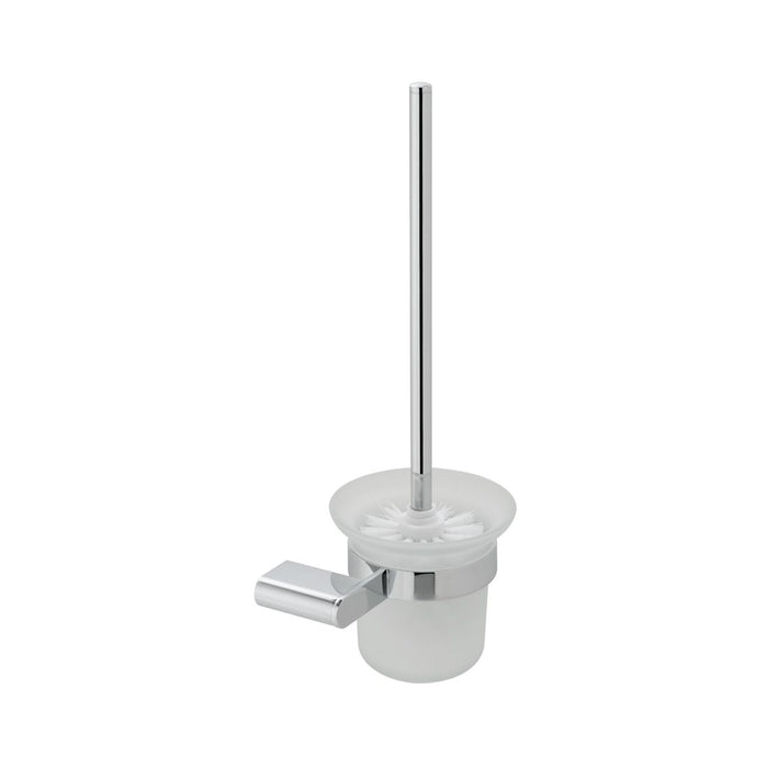 Vado Photon Toilet Brush And Frosted Glass Holder - Chrome