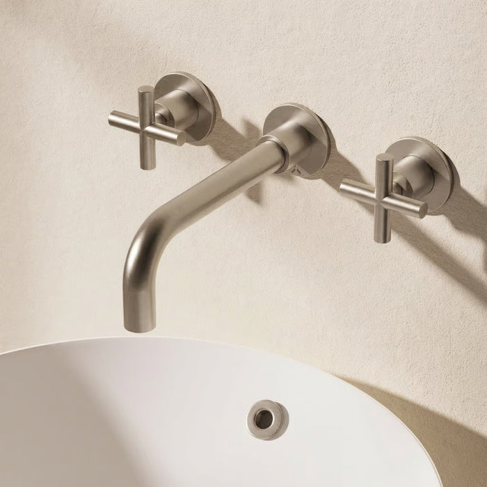 Crosswater MPRO Crosshead 3 Hole Wall Mounted Basin Mixer Tap