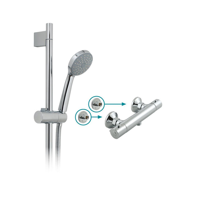 Vado Prima Thermostatic Exposed Shower Set - Chrome