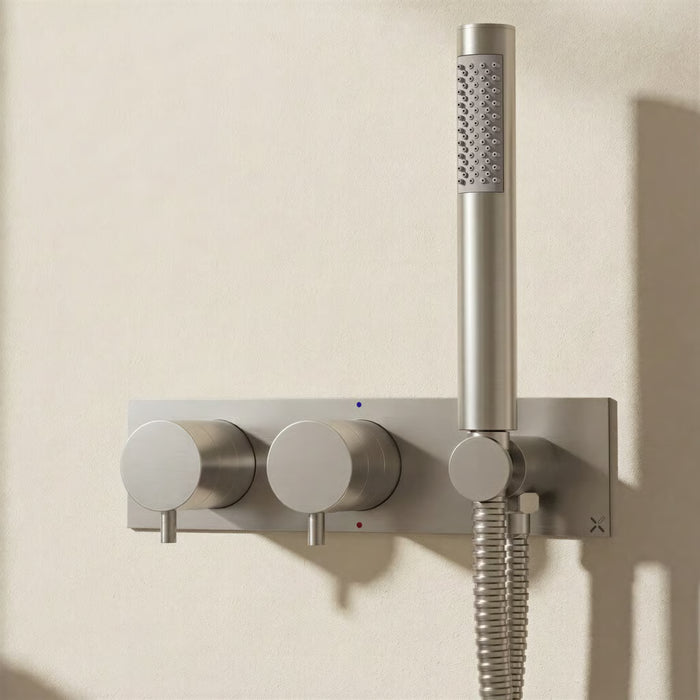 Crosswater MPRO 2 Outlet 2 Handle Thermostatic Bath Concealed Shower Valve With Kit