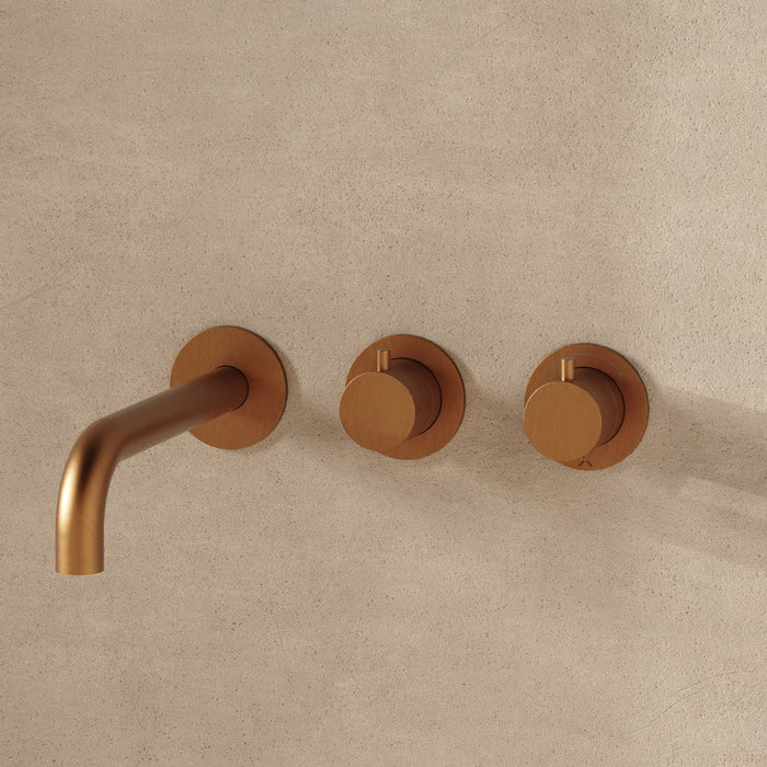 Crosswater MPRO Module 2 Outlet 2 Handle Shower Valve With Trim set And Bath Spout
