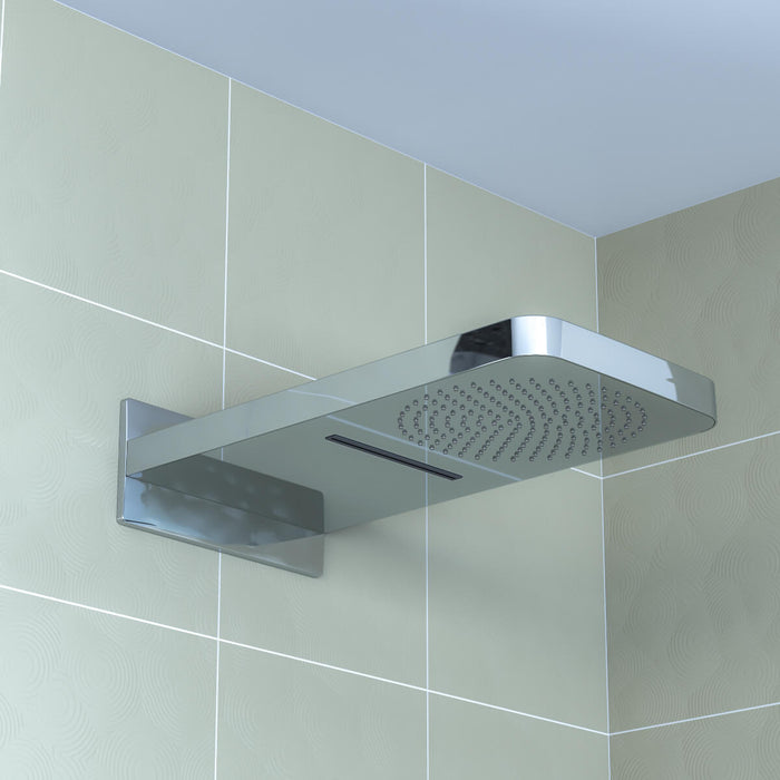 Crosswater Revive Waterfall Fixed Shower Head - Chrome