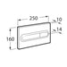 Roca PL1 Dual Flush Plate - Chrome - Flush Plates