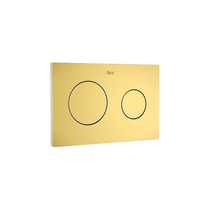 Roca PL10 Dual Flush Plate - Brushed Brass - Flush Plates