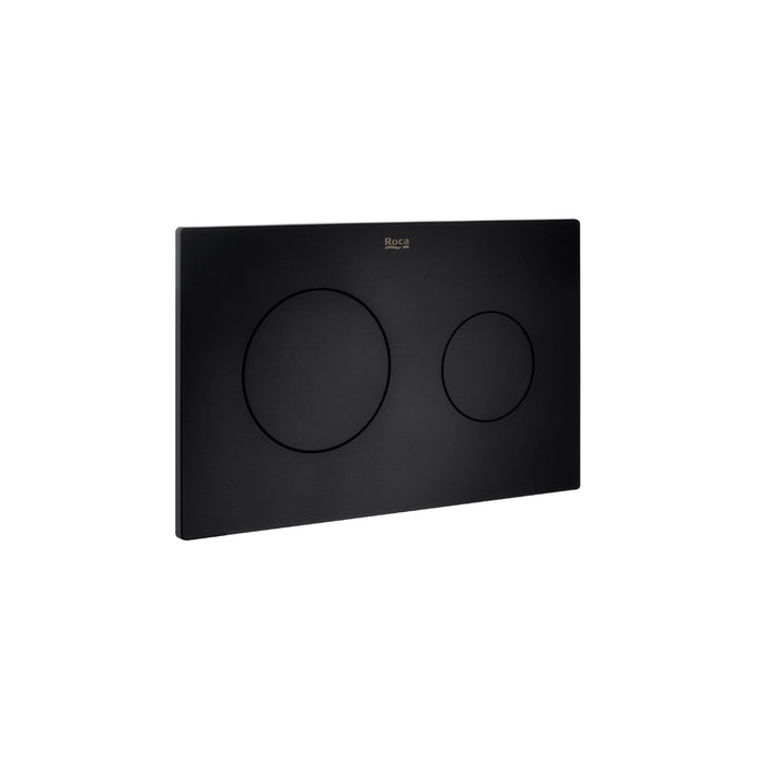Roca PL10 Dual Flush Plate - Matt Black - Flush Plates