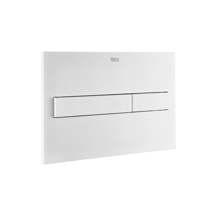 Roca PL7 Dual Flush Plate - Matt White - Flush Plates
