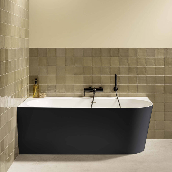 Roca Raina Stonex Corner Bath with Click Clack Waste & Trap - 1700mm x 750mm