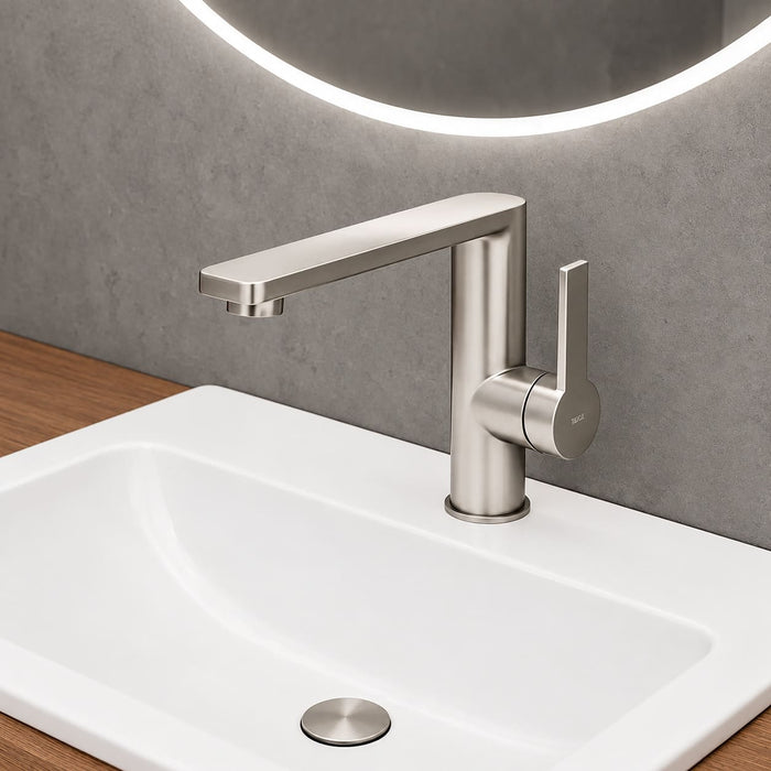 Roca Targa Basin Mixer Tap with Side Handle & Click Clack Waste