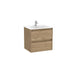 Roca Tenet 600mm 2 Drawer Wall Hung Vanity Unit with Basin