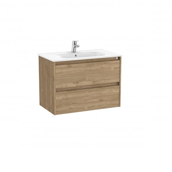 Roca Tenet 800mm 2 Drawer Wall Hung Vanity Unit with Basin
