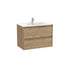Roca Tenet 800mm 2 Drawer Wall Hung Vanity Unit with Basin