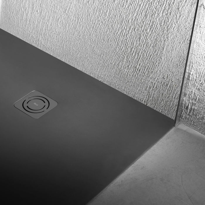 Roca Terran-N Superslim Stonex Anti-Slip Rectangular Shower Tray with Waste